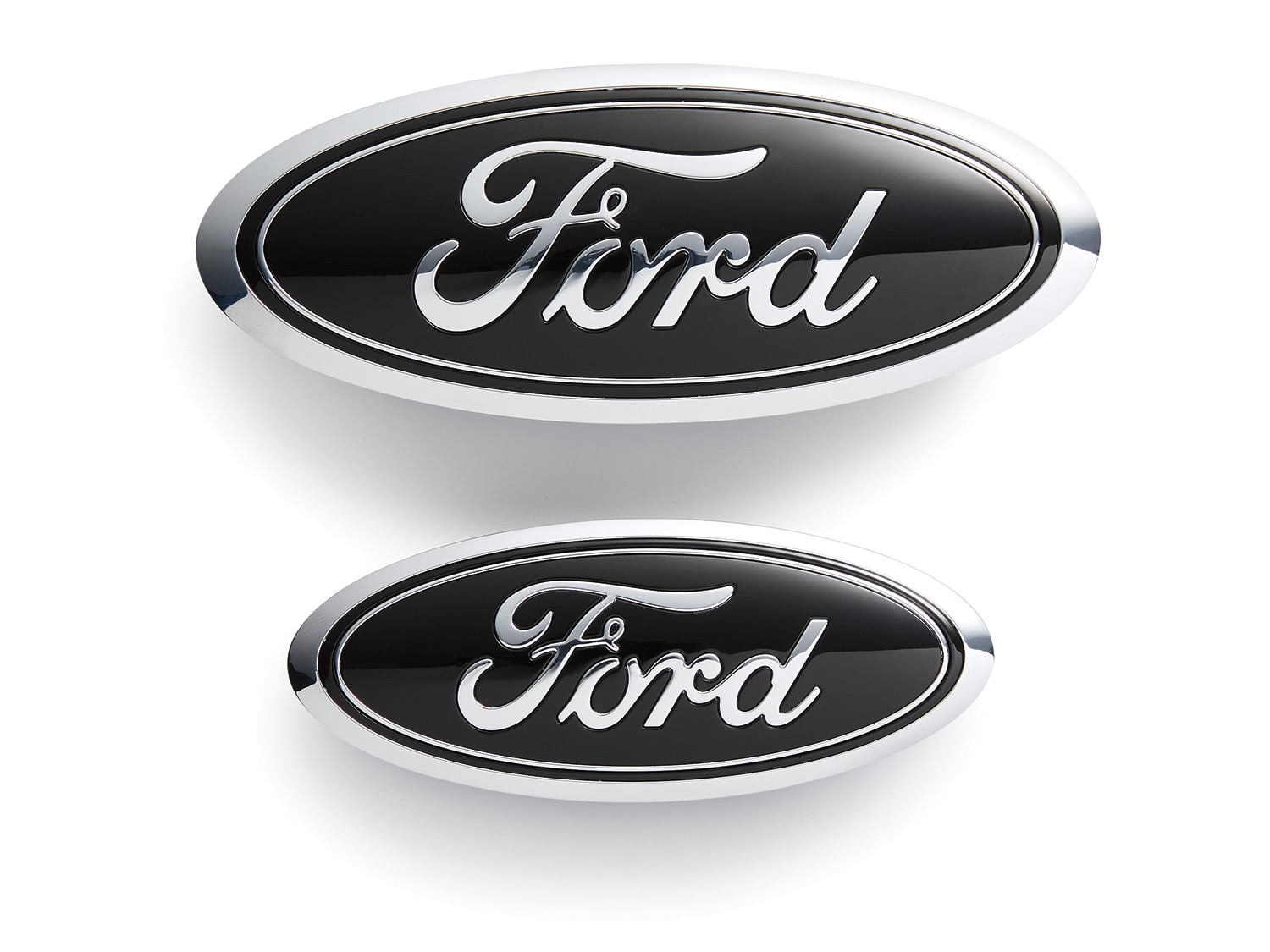 Front & Rear Black Ford Ovals